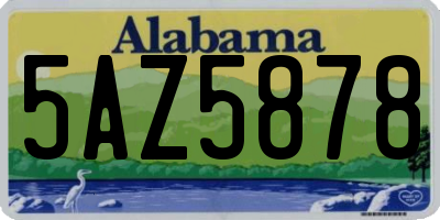 AL license plate 5AZ5878