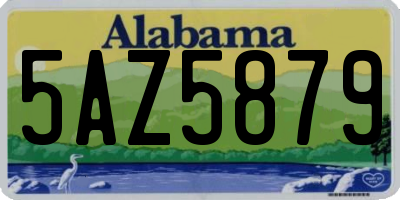 AL license plate 5AZ5879