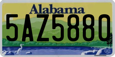 AL license plate 5AZ5880