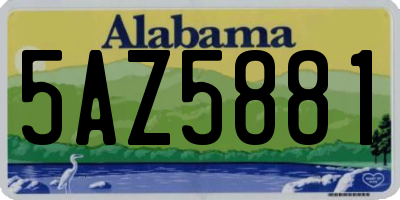 AL license plate 5AZ5881