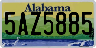 AL license plate 5AZ5885