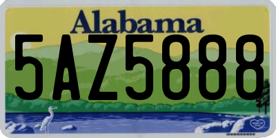 AL license plate 5AZ5888