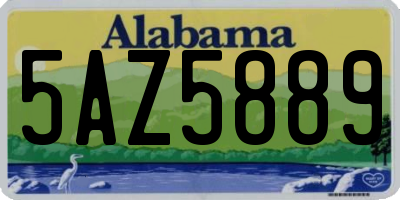 AL license plate 5AZ5889