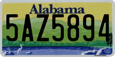 AL license plate 5AZ5894