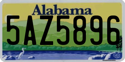 AL license plate 5AZ5896
