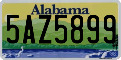 AL license plate 5AZ5899