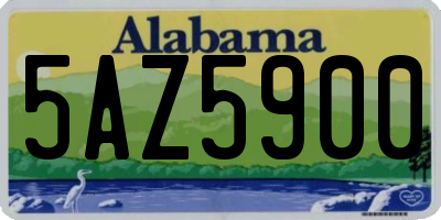 AL license plate 5AZ5900