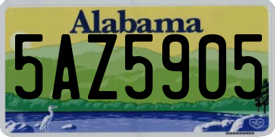 AL license plate 5AZ5905