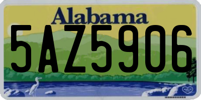 AL license plate 5AZ5906