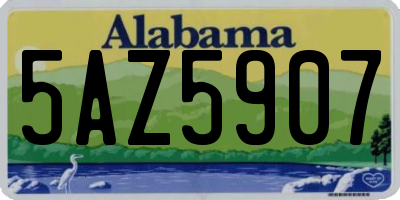 AL license plate 5AZ5907