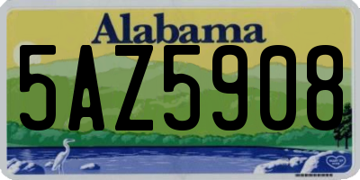 AL license plate 5AZ5908
