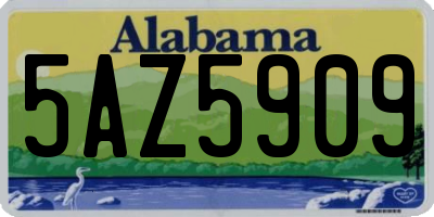 AL license plate 5AZ5909