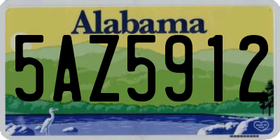 AL license plate 5AZ5912