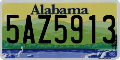 AL license plate 5AZ5913