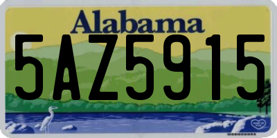 AL license plate 5AZ5915