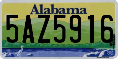 AL license plate 5AZ5916