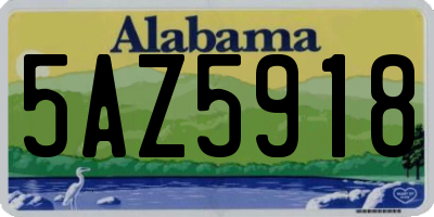 AL license plate 5AZ5918