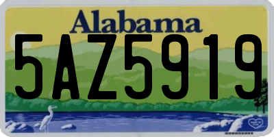AL license plate 5AZ5919