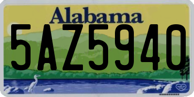 AL license plate 5AZ5940