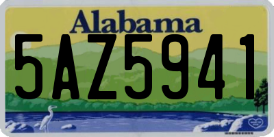 AL license plate 5AZ5941