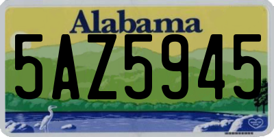 AL license plate 5AZ5945
