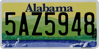 AL license plate 5AZ5948