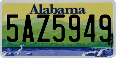 AL license plate 5AZ5949