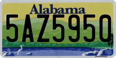 AL license plate 5AZ5950