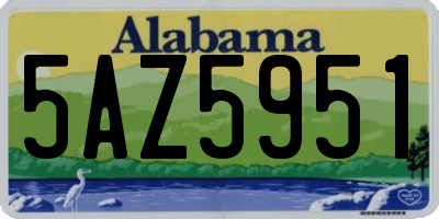AL license plate 5AZ5951