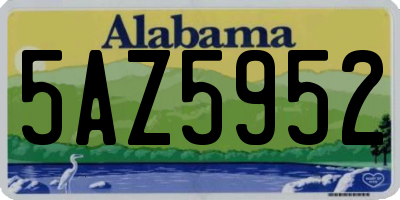 AL license plate 5AZ5952