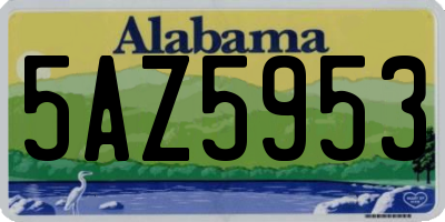 AL license plate 5AZ5953