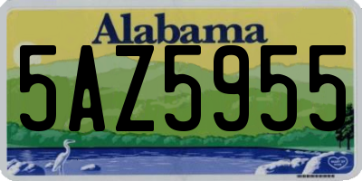 AL license plate 5AZ5955
