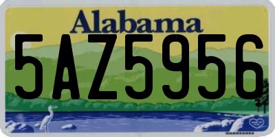 AL license plate 5AZ5956