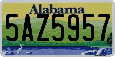 AL license plate 5AZ5957