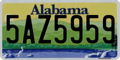 AL license plate 5AZ5959