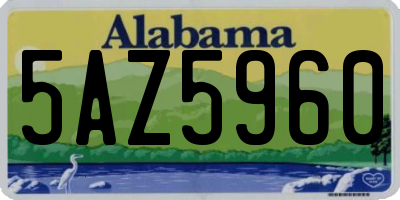 AL license plate 5AZ5960