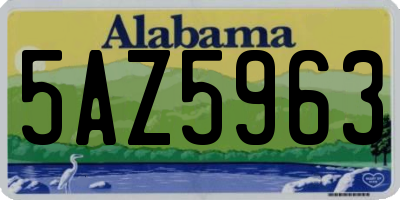AL license plate 5AZ5963