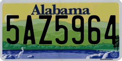 AL license plate 5AZ5964