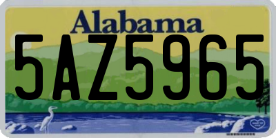 AL license plate 5AZ5965