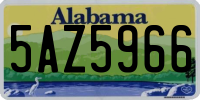 AL license plate 5AZ5966