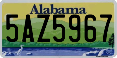 AL license plate 5AZ5967