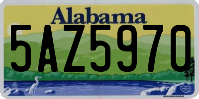 AL license plate 5AZ5970