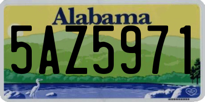 AL license plate 5AZ5971