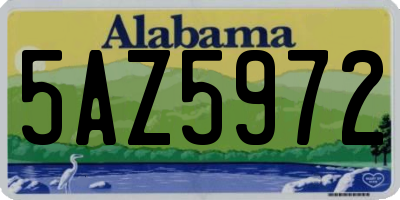 AL license plate 5AZ5972