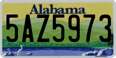 AL license plate 5AZ5973