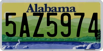 AL license plate 5AZ5974