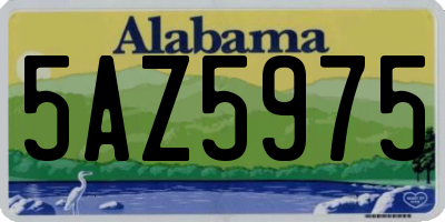AL license plate 5AZ5975