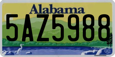 AL license plate 5AZ5988