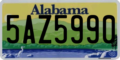 AL license plate 5AZ5990