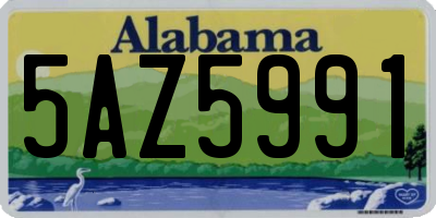 AL license plate 5AZ5991